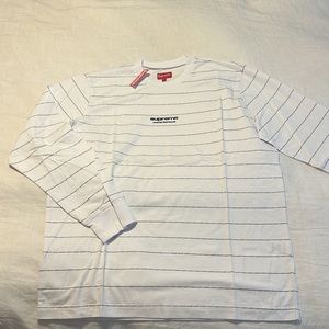 Long Sleeve Logo Stripe Supreme Shirt
